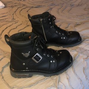 Men’s Genuine Leather Harley Davidson Riding Boots